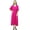 Hot Pink, variant on Bimba Women's Rayon Long Kaftan Dress With Pom Pom Designer Chic Maxi Caftan