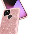 thumbnail image 3 of for Google Pixel 5 with Temper Glass Phone Case Glitter Shock proof Edge Scratch Shield Hybrid Layers Slim Bumper Cover (Rose Gold), 3 of 4