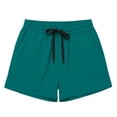 thumbnail image 6 of Cagogo Women's High Waisted Drawstring Shorts with Pockets Quick Dry Casual Loose Sport Shorts Summer Beach Work Lounge Athletic Shorts, Green XL, 6 of 6