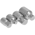 thumbnail image 3 of Juego de reductores de 1/2", 3/8", 1/4" para conversión de llaves, adaptadores de dados de impacto de acero al cromo-vanadio plateados y negros, 3 of 5