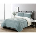 thumbnail image 5 of Harper Lane Ellis Micromink/ Sherpa 3-piece Comforter Set Charcoal Queen, 5 of 5