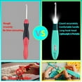 thumbnail image 4 of Yarniss 18 Size Counting Crochet Hooks with Light, Digital Counter Crochet Hooks Set with Case (2.0mm~14.0mm), 4 of 8