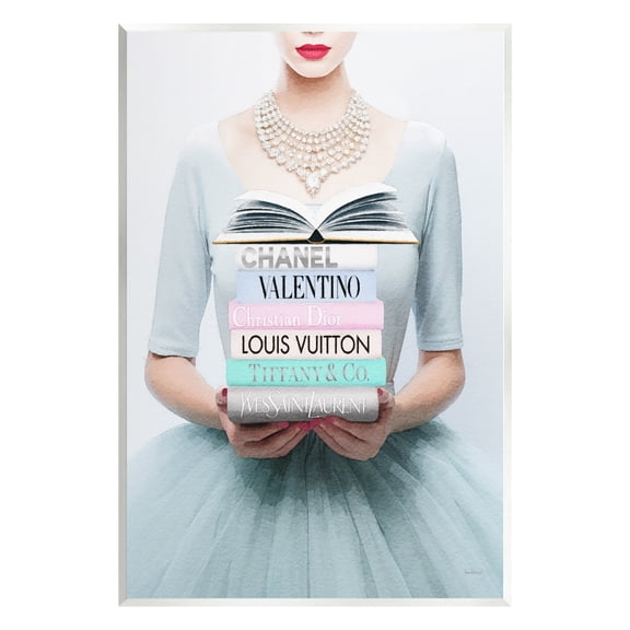 Stupell Industries Woman with Glam Books Beauty & Fashion Painting Unframed Art Print Wall Art, 10 x 15