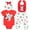 Red/white, variant on Disney Minnie Mouse Infant Baby Girls Bodysuit Pants Bib and Hat 4 Piece Outfit Set Newborn to Infant