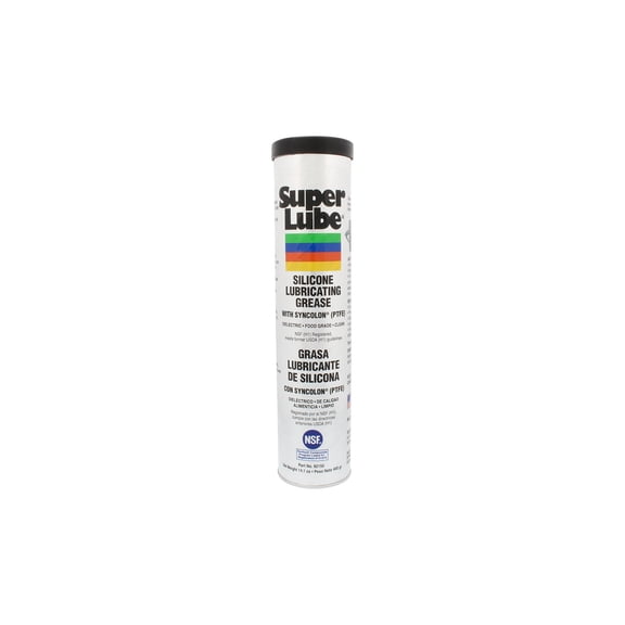 Super Lube 92150 Silicone Lubricating Grease with PTFE, 14.1 oz Cartridge, Translucent White, Onе Paсk