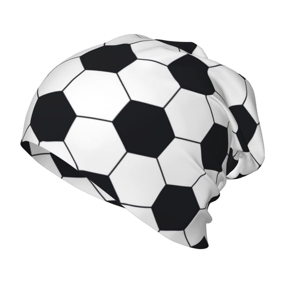 Rateoe Soccer Ball Kids Beanie Warm Knit Beanie Hats Boys Girls Winter Hat Soft Slouchy Hats for Kids