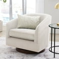 thumbnail image 3 of Better Homes & Gardens Bradford Wooden Base Modern Swivel Accent Chair, Linen, 3 of 11