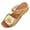 Gold, variant on Xfvqtps Womens Glitter Flower Slide Sandals Sparkling Low Wedge Heel Open Toe Slippers for Beach and Summer Outfits