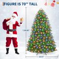 thumbnail image 3 of 4.5 FT Prelit Artificial Christmas Tree with Dual Color LED Lights, 380 Branch Tips, Hinged Branches, Foldable Metal Stand, Foot Pedal, Easy Assembly, Indoor Holiday Home Decor, 3 of 8