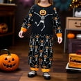 thumbnail image 6 of Mercatoo Kids Girls 2 Piece Outfit Fall Long Sleeve Halloween Pumpkin Graphic Sweatshirts Sweatpants Boys Joggers Workout Set, 6 of 8