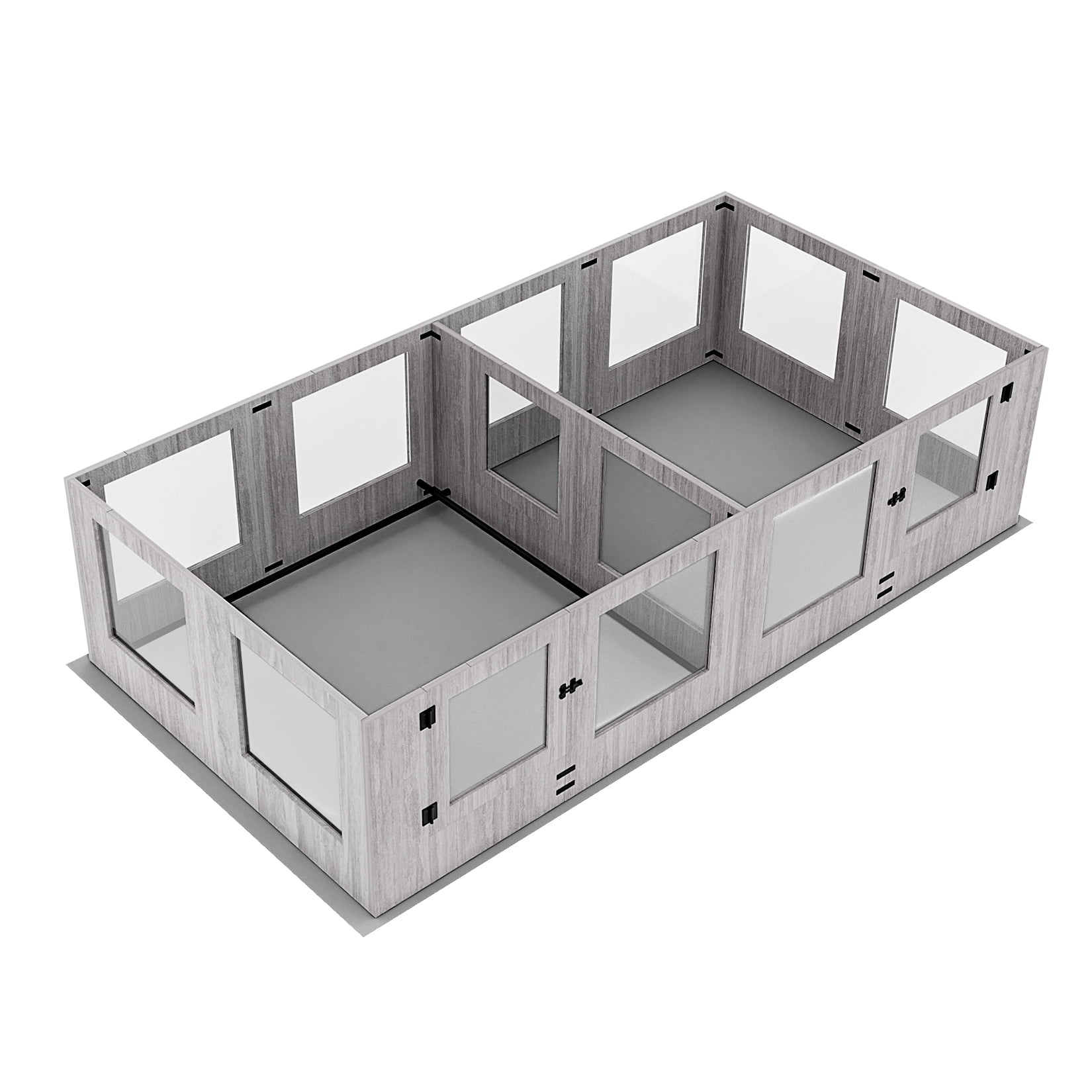 BingoPaw Large Wooden Dog Whelping Box Playpen with Waterproof Fertility Pad, Clear Acrylic Window for Small Medium Dogs