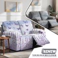 thumbnail image 5 of Jiueut Butterfly Lavender Print Recliner Loveseat Slipcover, 6 Pieces Breathable Furniture Protector Stretch Reclining Chair Covers with Storage Pocket, 5 of 7