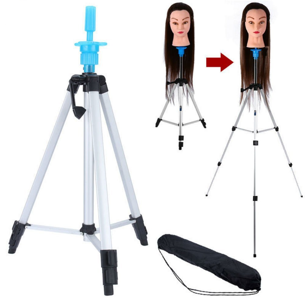 Mannequin Head Holder Tripod Stand, Portable 55" Aluminum Alloy