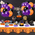 thumbnail image 1 of Halloween Table Decoration Set With 8pcs Table Centrepieces Table Cover Halloween Balloons, 1 of 1