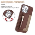 thumbnail image 3 of Decase Removable 2-in-1 Magnetic Wallet Case Compatible with iPhone 13 Pro,Fashion PU Leather Flip Cover with RFID Blocking,6 Card & Cash Slots,Shockproof Anti-Scratch PC+TPU Back Cover,Brown, 3 of 12