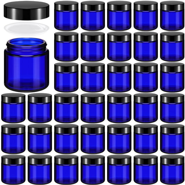 Frascos de vidrio Norme de 4 oz/120 ml con tapas redondas a prueba de fugas, 36 unidades