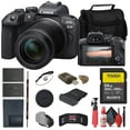 thumbnail image 1 of Canon EOS R10 Mirrorless Camera with 18-150mm Lens 5331C016 Sony 64GB TOUGH SD Card Bag Card Reader Flex Tripod Hand Strap Memory Wallet Cap Keeper Cleaning Kit International Model, 1 of 9