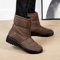 thumbnail image 4 of NOKIO Female Lightweight Snow Boots Women'S Thermal Snow Booties Womens Snow Boots Plush Lined Winter Boot Front Zip Warm Shoes Walking Booties Non Slip Female Indoor Outdoor Snow Boots, 4 of 9