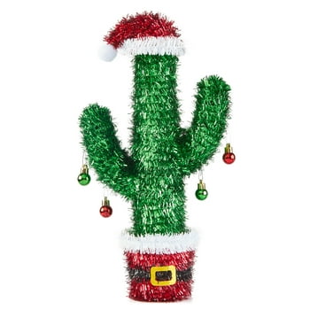 Holiday Time 3D 16" Tinsel Christmas Cactus