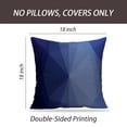 thumbnail image 2 of LALILO Throw Pillow Covers Dark Blue Triangular Geometric With Cushion Cover 18" x 18", 2 Pack, 2 of 6