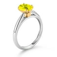 thumbnail image 3 of Gem Stone King 10K White and Yellow Gold Canary Mystic Topaz Solitaire Engagement Ring for Women (1.56 Cttw, Oval 8X6MM, Gemstone Birthstone, Available in Size 5, 6, 7, 8, 9), 3 of 4