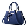 thumbnail image 3 of Women Leather Handbag Shoulder Bag Messenger Satchel Shoulder Crossbody Blue, 3 of 3