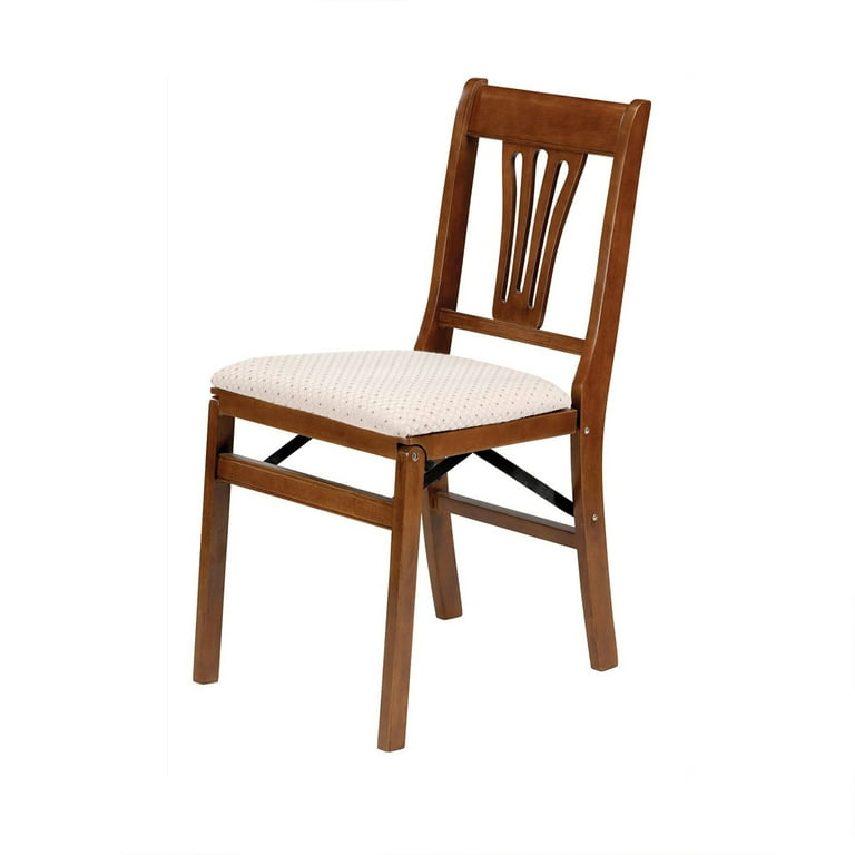 希少　STAKMORE 木製折りたたみチェア 天然木 フォールディングチェア Stakmore Urn Back Adult Folding Chair Fruitwood Frame & Blush