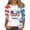502_Blue, variant on MEICHEN 4th of July Women's Three Quarter Sleeve Shirt USA Patriotic Flag Graphic Print Top Summer 250th Anniversary Tops