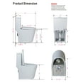 thumbnail image 6 of WinZo WZ5089 Compact One Piece Toilet, Dual Flush Small Modern Bathroom 12" Rough-in with Short Round Bowl White, 6 of 6