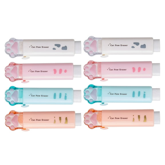 MLINS  8 Pcs Cool Erasers Fun Bulk Cat's Paw Student Pupils