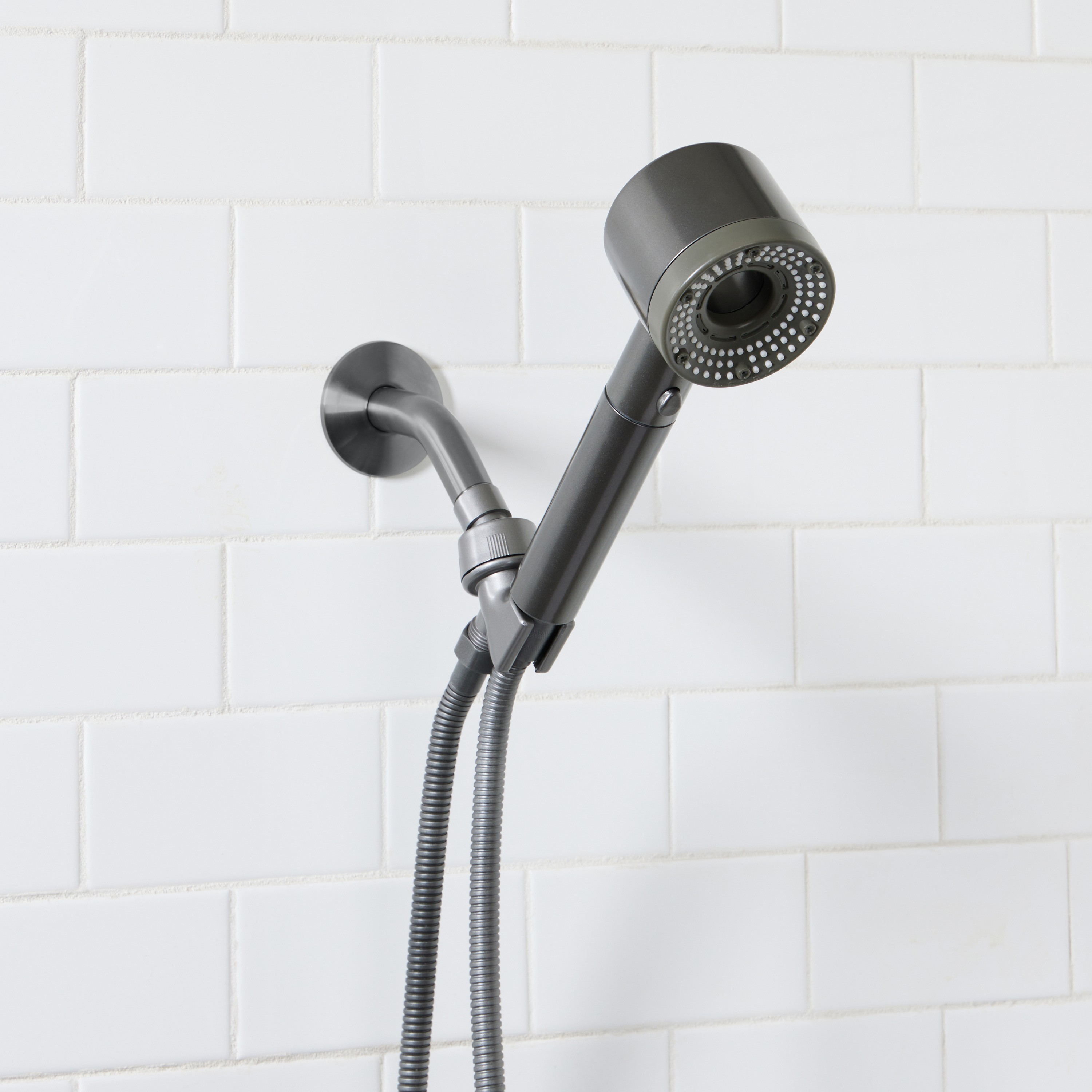 Bath Bliss 6 Function Monsoon Filtering Shower Head in Grey