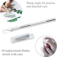 thumbnail image 5 of Rotary Cutter Set Green-Quilting Kit incl.45mm Fabric Cutter, 5 Replacement Blades, A2 Cutting Mat, Acrylic Quilting Ruler, Sewing Clips, Craft Knife Set, Ideal for Crafting, Sewing, Patchworking, 5 of 7