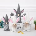 thumbnail image 2 of B Conejito de Pascua Gnomo conejo hecho a mano juguetes de peluche para adornos de muñecas niños Pascua diciembre, 2 of 5