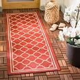 thumbnail image 2 of Safavieh Courtyard Red Indoor Outdoor Rug - Runner 2'3" x 8', 2 of 4