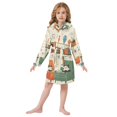 thumbnail image 6 of FORMRS Niños Bathrobe Unisex Hooded Robe Soft Plush Pajamas Sleepwear, Size 7-9T, Beige Cats Reading, 6 of 7