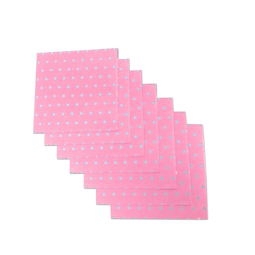 Pink and White Polka Dot Party Napkins, 20 Count, 6.5" X 6.5" Premium Beverage Napkins. Perfect
