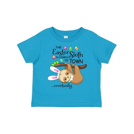 

Inktastic Easter Sloth with Bunny Ears- Funny Gift Toddler Boy or Toddler Girl T-Shirt