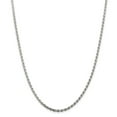 thumbnail image 1 of White Sterling Silver chain Rope Diamond-cut 22 in 2.75 mm, 1 of 3