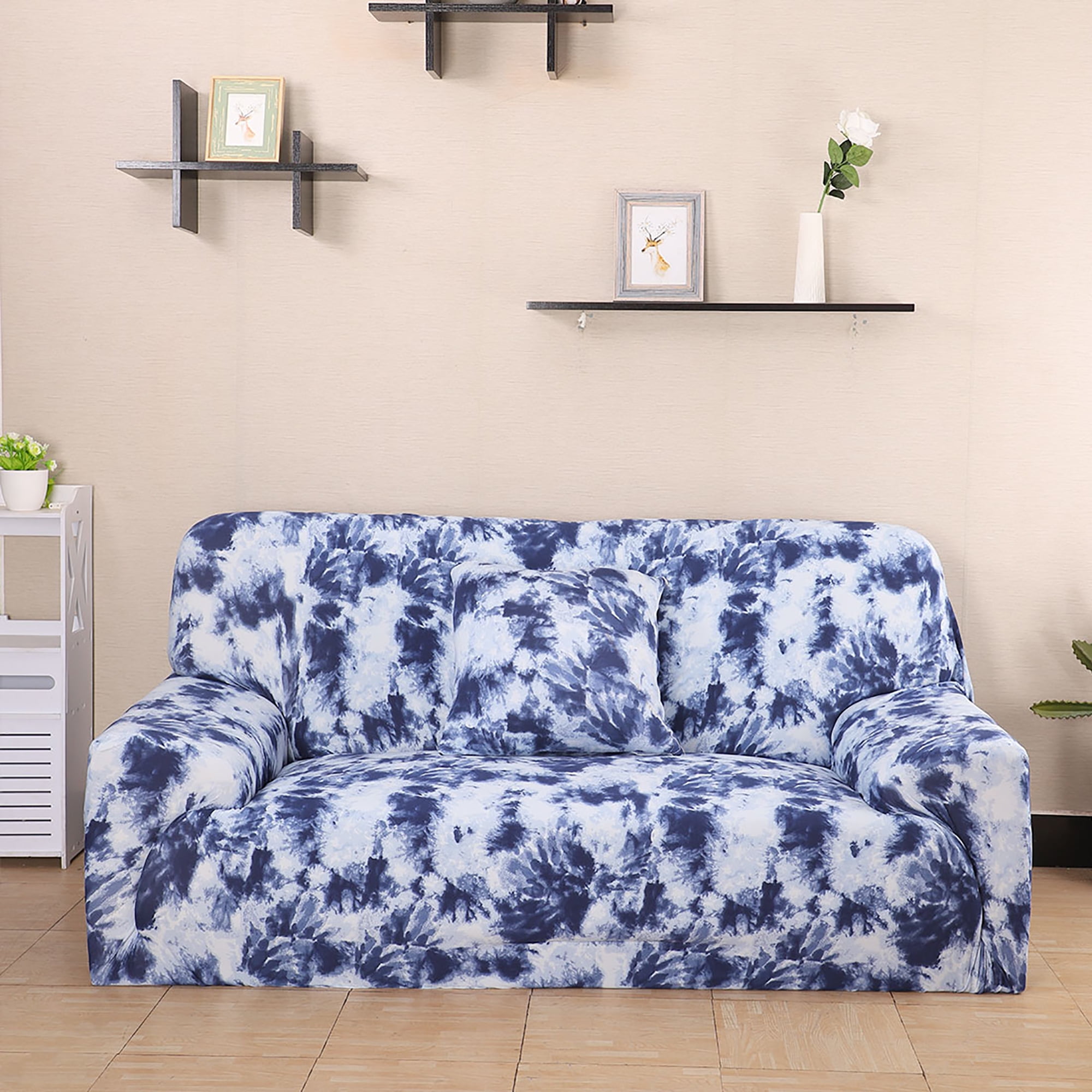 Piccocasa Soft Floral Stretch Sofa Slipcovers Loveseat2seater 53" 67" Graffiti Pattern for 2