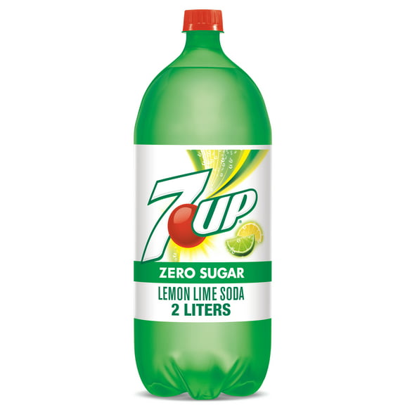 7UP Zero Sugar Lemon Lime Soda Pop, 2 L, Bottle