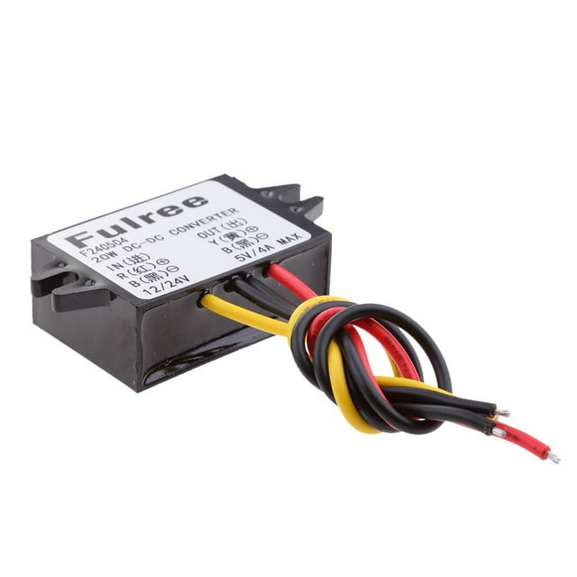 12V / 24V A 5V 4A 20W LED Reductor Reductor Regulador Para De Alimentación Del Coche Sharpla 12V 24V a 5V