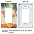 thumbnail image 3 of Yayeee Rocker Switch Wall Plate 3-Gang 6.5"x4.6" Home Decorative Outlet Cover, Mid Century Glasses, 3 of 6