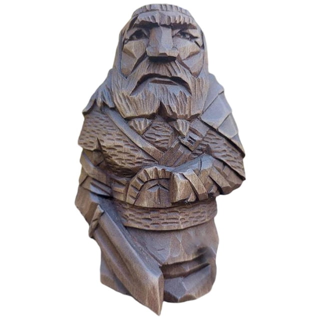 Estatua vikinga de resina de Odin Thor, adornos artesanales artísticos para decoración del hogar y el jardín al aire libre
