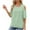 Green, variant on Fesfesfes T Shirts for Women Women Spring And Summer Off The Shoulder Round Neck Lace Patchwork 3/4 Sleeve Loose Tops Loose Fitting Tops for Women XL(US:10)