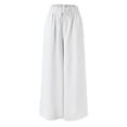 thumbnail image 4 of EDFBUYKRS Female Women Pants Casual Womens Fall Pants Petite Women's Pleats High Waisted Straight Pants Wide Leg Pants Women's Casual Loose Trousers Xxl, 4 of 4