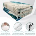 thumbnail image 4 of Queen Quilt Set 90''x96'', Teal Sea Turtle Coastal Lightweight Bedspread Coverlet Set with 2 Pillow Shams, Vintage Summer Beach Nautical Breathable All Season Quilt Bedding for Bedroom/Guest Room, 4 of 9