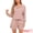 Pink, variant on DARING DIVA Women's Waffle Knit Pajama Set Top and Shorts with Pockets Dark Green XS