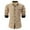 Khaki, variant on jjayotai Mens Long Sleeve Lapel Tops Clearance Mens Casual Long Sleeve Stretch Dress Shirt Button Down Wrinkle Free Regular Fit Shirts Contrast Inner Collar Business Tops