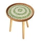 thumbnail image 1 of Mesa auxiliar de ratán, mesa auxiliar multifuncional, fácil de usar, mesita de noche, mesa de té, mesita de noche para dormitorio, patio, interior y Uva verde 50cm, 1 of 9