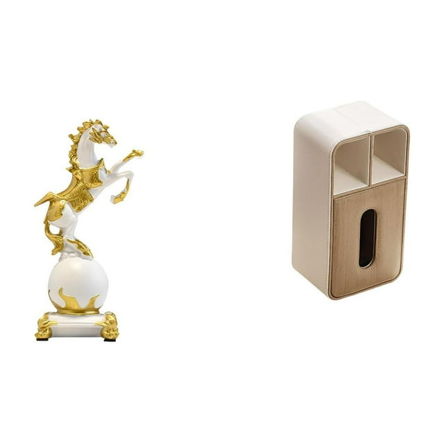 Dispensador De Pañuelos Con Escultura De Animal Moderno, Figura Decorativa De Caballo, Servilletero Para Sala De Estar, Dormitorio, Oficina, Centro De Mesa